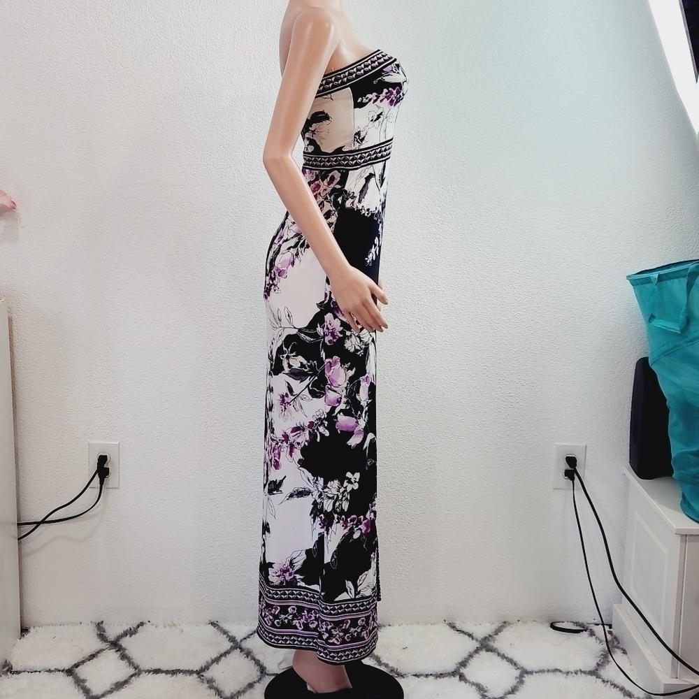 White House Black Market Strapless Floral  Maxi Dress Size: XS - Picture 14 of 16